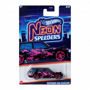Тематична Машинка Hot Wheels Datsun 510 Wagon Neon Speeders 1:64 HLH72/HRW68 Black - Retromagaz