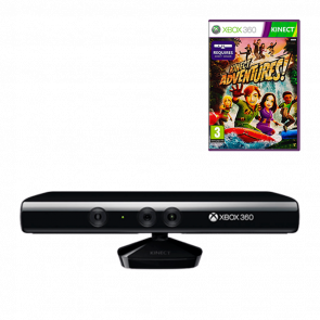Набор Сенсор Движения Проводной Microsoft Xbox 360 Kinect Black 3m Б/У  + Игра Kinect Adventures! Русские Субтитры - Retromagaz