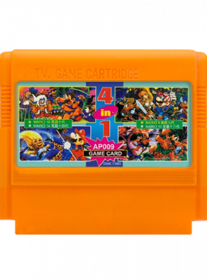 Збірник Ігор RMC Famicom Dendy 4 in 1 AP009 Super Mario Bros. 9 Hack Adventure Island 2, 10 Jackie Chan, 14 Kid Niki 3, 16 Joe & Mac 90х TV Game Англійська Версія Тільки Картридж Б/У - Retromagaz