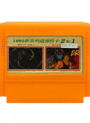 Сборник Игр RMC Famicom Dendy 2 in 1 Alien 3, Bad Dudes 90х TV Game Английская Версия Только Картридж Б/У - Retromagaz