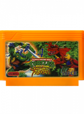 Игра RMC Famicom Dendy Teenage Mutant Ninja Turtles: Tournament Fighters (TMNT 4) 90х Английская Версия Только Картридж Б/У