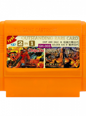 Збірник Ігор RMC Famicom Dendy 2 in 1 Chip & Dale 3 (Heavy Barrel), Golden Axe IV (Astyanax) GH-003 90х TV Game Англійська Версія Тільки Картридж Б/У - Retromagaz