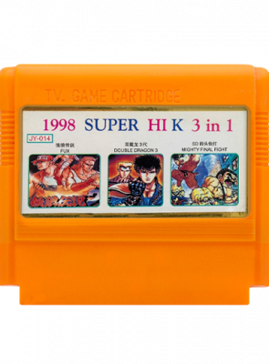 Збірник Ігор RMC Famicom Dendy 3 in 1 Fatal Fury Special, Double Dragon III, SD Hero Soukessen JY-014 90х TV Game Японська Версія Тільки Картридж Б/У - Retromagaz