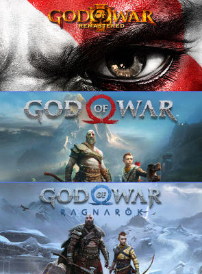 Набір Гра Sony PlayStation 4 God of War Російська Озвучка Новий  + Гра God of War III Remastered + Гра God of War: Ragnarok