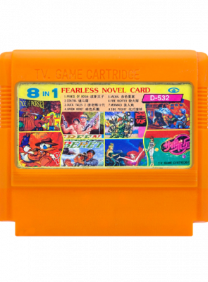 Сборник Игр RMC Famicom Dendy 8 in 1 D-532 Prince Persia, Contra, Duck Tales 2, Rushn Attack, Jackal, Fire Figter, Mermaid, Side Pocket 90х TV Game Английская Версия Только Картридж Б/У - Retromagaz