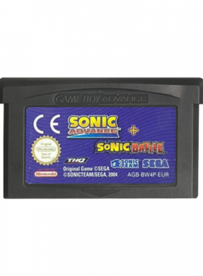 Игра Nintendo Game Boy Advance Sonic Advance + Sonic Battle Английская Версия Только Картридж Б/У