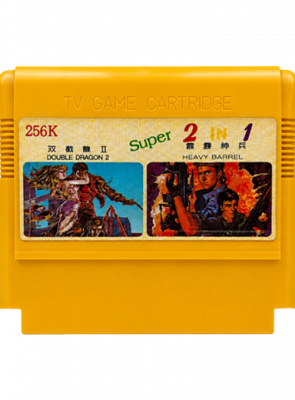 Збірник Ігор RMC Famicom Dendy 2 in 1 Heavy Barrel, Double Dragon II 90х TV Game Remarks Англійська Версія Тільки Картридж Б/У - Retromagaz