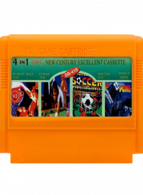 Збірник Ігор RMC Famicom Dendy 4 in 1 Tecmo Soccer, Double Drible, Side Pocket, Gekitotsu Yonku Battle SB-418 90х TV Game Англійська Версія Тільки Картридж Б/У - Retromagaz