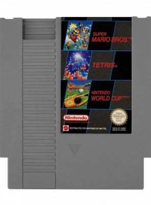 Игра Nintendo NES 3 in 1 Super Mario Bros, Tetris, World Cup Europe Английская Версия Только Картридж Б/У