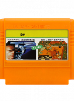 Сборник Игр RMC Famicom Dendy 2 in 1 Terminator 2: Judgment Day, Tom and Jerry TE123 90х TV Game Английская Версия Только Картридж Б/У - Retromagaz