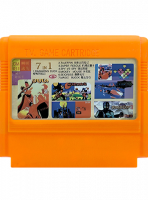 Збірник Ігор RMC Famicom Dendy 7 in 1 CM011 Darkwing Duck, TaleSpin, Chip Dale, Spy vs Spy, Mickey Mouse, Seicross, Jewelry 90х TV Game Англійська Версія Тільки Картридж Б/У - Retromagaz