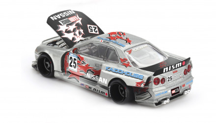 Машинка Premium Kaido House x MiNI GT Nissan Skyline GT-R (R34) Kaido Star Racing V1 1:64 KHMG197 Silver - Retromagaz, image 2