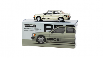 Машинка Premium Tarmac Works Mercedes-Benz 190 E 2.3-16 Race of Champion 1984 Alain Prost GLOBAL64 1:64 T64G-047-84 Grey - Retromagaz, image 4