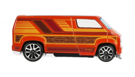 Тематична Машинка Hot Wheels Custom '77 Dodge Van Surf's Up 1:64 JCB66 Orange - Retromagaz, image 3