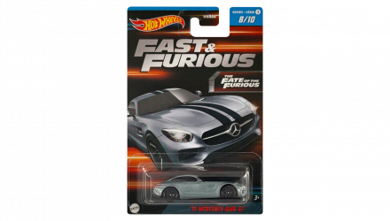 Тематическая Машинка Hot Wheels Mercedes-AMG GT Fast & Furious 1:64 HNR88/HNT18 Grey - Retromagaz, image 1