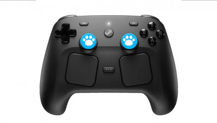 Накладки на Стіки 2шт RMC Cat Paw Nintendo Switch Wii Steam Deck White Blue - Retromagaz, image 2