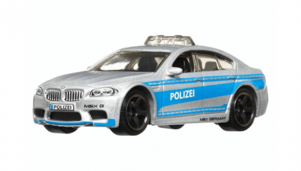Тематична Машинка Matchbox BMW M5 Police European Streets 1:64 JCH20 Silver - Retromagaz, image 1