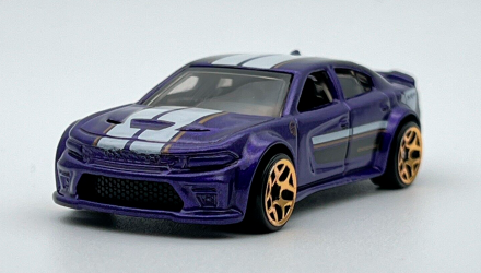 Машинка Базовая Hot Wheels '20 Dodge Charger Hellcat Then and Now 1:64 HKJ45 Purple - Retromagaz, image 2