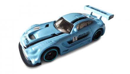 Машинка Базовая Hot Wheels '16 Mercedes-AMG GT3 Race Day 1:64 FYD75 Light Blue - Retromagaz, image 5