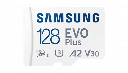 Карта Памяти Samsung Evo Plus UHS-I U3 V30 A2 + SD Adapter 128GB - Retromagaz, image 1