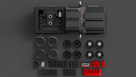 Конструктор Hot Wheels Mattel Brick Shop Chevy '83 Silverado 255 Деталей JKG42 Black - Retromagaz, image 2