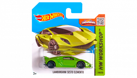 Машинка Базовая Hot Wheels Lamborghini Sesto Elemento Workshop 1:64 CFH88 Green - Retromagaz, image 1