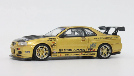 Машинка Premium INNO64 Nissan Skyline GT-R (R34) TOP SECRET 1:64 IN64-R34TS-GOLD Gold - Retromagaz, image 1