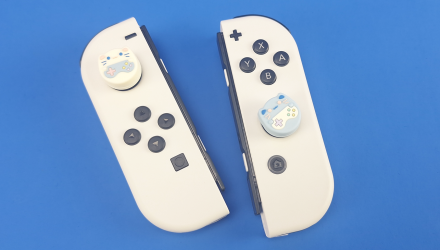 Накладки на Стіки Geekshare 4шт Game Cat Nintendo Switch White Blue - Retromagaz, image 5