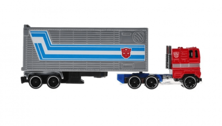 Машинка Базова Hot Wheels Freightliner Optimus Prime T7 Transformers та Транспортер Track Fleet 1:64 HXH02/JFF66 Red 2шт - Retromagaz, image 3