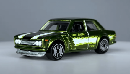 Тематична Машинка Hot Wheels '71 Datsun 510 Ultra Hots 1:64 HDG52/HRX09 Green - Retromagaz, image 1