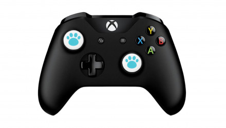 Накладки на Стіки 2шт RMC Cat Paw PlayStation 5 4 3 2 1 Xbox Series One 360 Switch 2 Blue White - Retromagaz, image 1