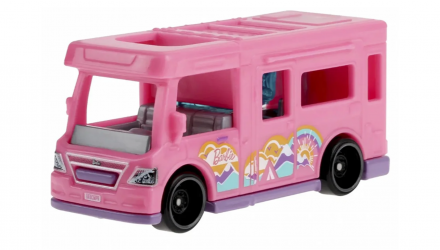 Машинка Базова Hot Wheels Barbie Dream Camper Screen Time 1:64 JJH96 Pink - Retromagaz, image 1