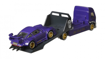 Машинка Premium Hot Wheels RWB Porsche 930 и Транспортер Aero Lift Team Transport 1:64 GJT37 Purple 2шт - Retromagaz, image 6