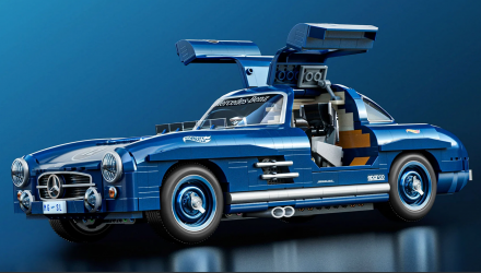 Конструктор Hot Wheels Brick Shop Mercedes-Benz 300 SL 1:64 HWW25 Blue - Retromagaz, image 4
