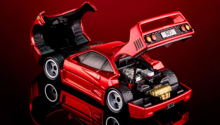 Машинка Premium Hot Wheels Ferrari F40 Red Line Club RLC 1:64 JJY72 Red - Retromagaz, image 6