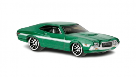 Тематическая Машинка Hot Wheels '72 Ford Gran Torino Sport Fast & Furious 1:64 HNR94 Green - Retromagaz, image 3