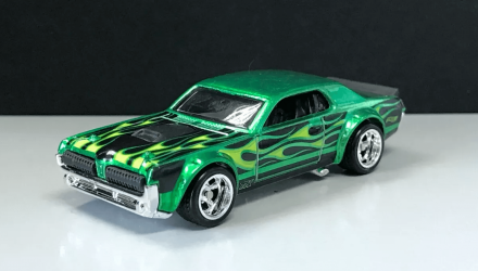 Машинка Базова Hot Wheels '68 Mercury Cougar Super Treasure Hunt STH Flames 1:64 GTD02 Green - Retromagaz, image 1