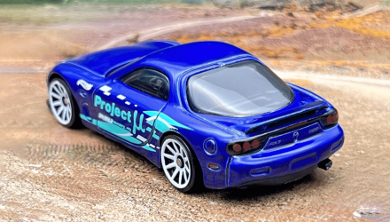 Машинка Базова Hot Wheels '95 Mazda RX-7 J-Imports 1:64 HTD97 Blue - Retromagaz, image 4