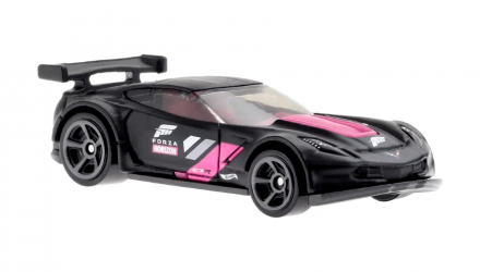 Тематическая Машинка Hot Wheels Corvette C7.R Forza Horizon 1:64 GRP37 Black - Retromagaz, image 2