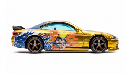 Машинка Premium Hot Wheels Naruto Nissan Silvia (S15) Mattel Creations Collaboratory 1:64 JNN04 Yellow - Retromagaz, image 4