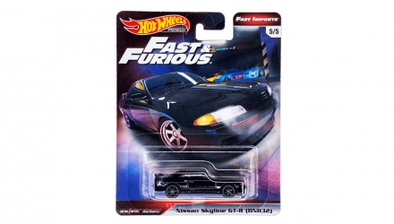 Машинка Premium Hot Wheels Nissan Skyline GT-R (BNR32) Fast & Furious 1:64 GBW79 Black - Retromagaz, image 1