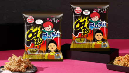Снеки Ottogi Squid Game (Гра в Кальмара) Ramen Гостра 90g - Retromagaz, image 1