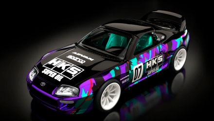 Машинка Premium Hot Wheels 1997 Toyota Supra HKS Red Line Club RLC 1:64 JCP18 Black - Retromagaz, image 1