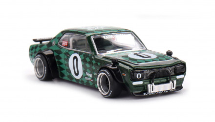 Машинка Premium Kaido House x MiNI GT Nissan Skyline 2000GT-R (KPGC10) Cortez V1 1:64 KHMG249 Green - Retromagaz, image 1