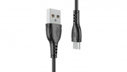 Кабель Wibrand Boa PVC charging data cable for USB 2.0 - Micro-USB Black 1m Новий - Retromagaz, image 4