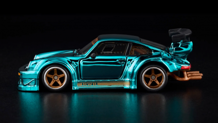 Машинка Premium Hot Wheels Porsche RWB Porsche 930 Red Line Club RLC 1:64 JLJ20 Teal - Retromagaz, image 4