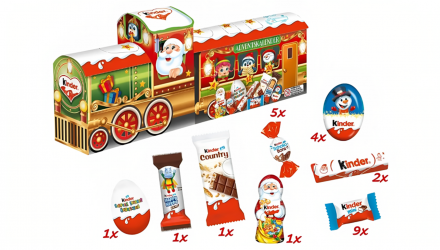 Адвент-Календарь Kinder Поезд Паровоз Train Advent-Calendar 221g - Retromagaz, image 2