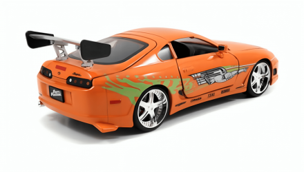 Машинка Jada 1995 Toyota Supra з Фігуркою Брайана 1:24 Orange - Retromagaz, image 3