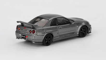Машинка Premium MINI GT Nissan Skyline GT-R (R34) - Nismo BNR34 CRS Version 1999 1:64 MGT01160 Grey - Retromagaz, image 2