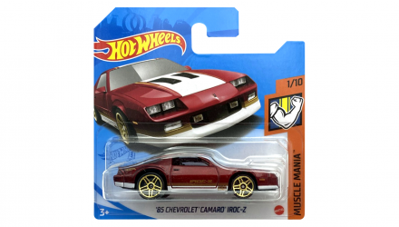 Машинка Базова Hot Wheels '85 Chevrolet Camaro Iroc-Z Muscle Mania 1:64 GTB40 Red - Retromagaz, image 1